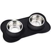 No Spill Stainless Double Pet Bowl