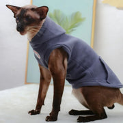 Warm Fleece Hoodie For Sphynx Cats