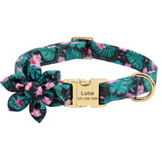 Custom Engraved Nylon Dog Collar Set