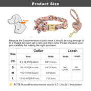 Custom Engraved Nylon Dog Collar Set
