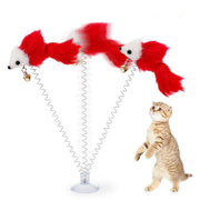 Suction Feather Teaser Toy With Bell