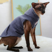 Warm Fleece Hoodie For Sphynx Cats