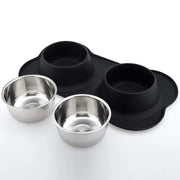 No Spill Stainless Double Pet Bowl