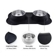 No Spill Stainless Double Pet Bowl