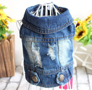Casual Denim Vest Jacket For Cats