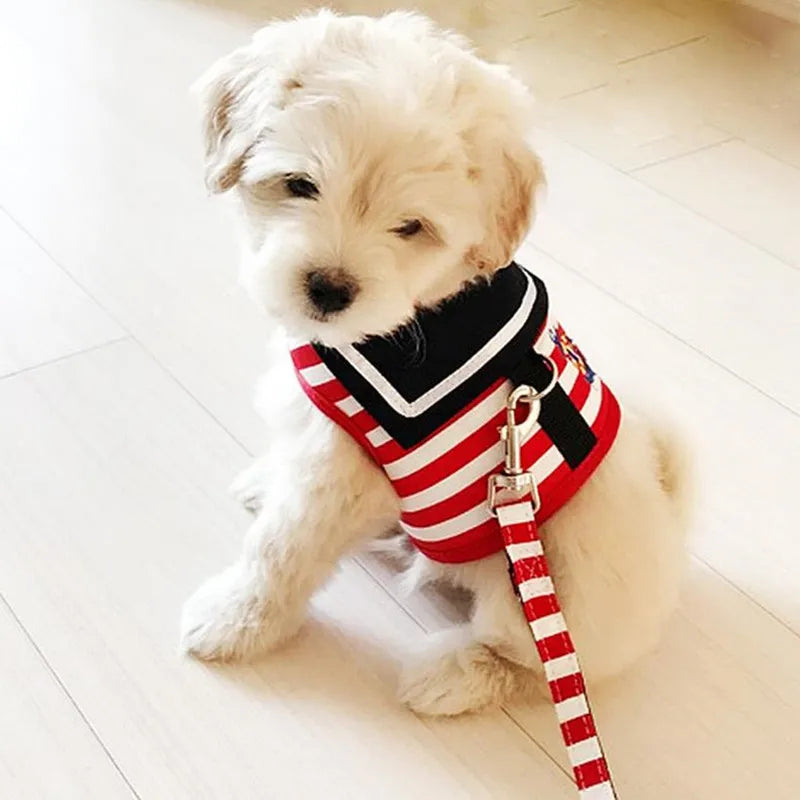 Navy Suit Harness Leash For Pets