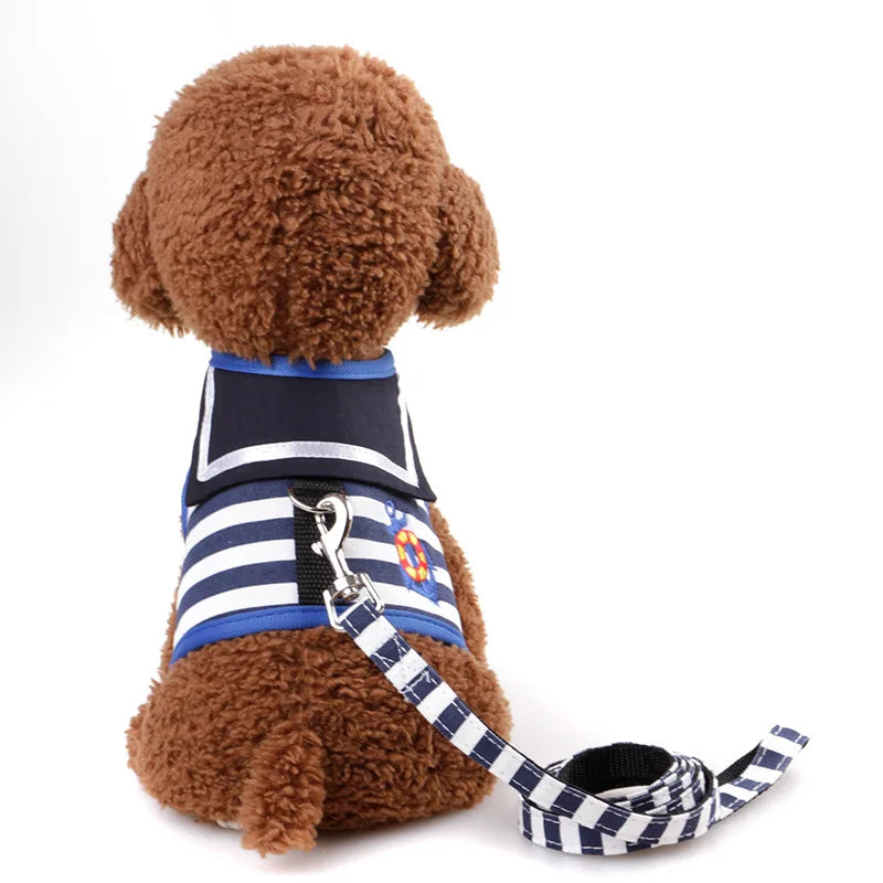 Navy Suit Harness Leash For Pets