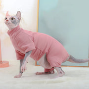 Warm Fleece Hoodie For Sphynx Cats