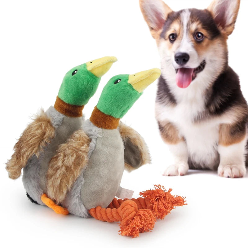 Plush Duck Squeaky Dog Chew Toy