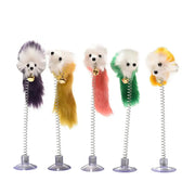 Suction Feather Teaser Toy With Bell