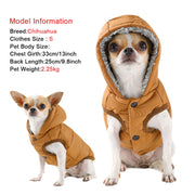 Windproof Fleece Hoodie For Small Pets