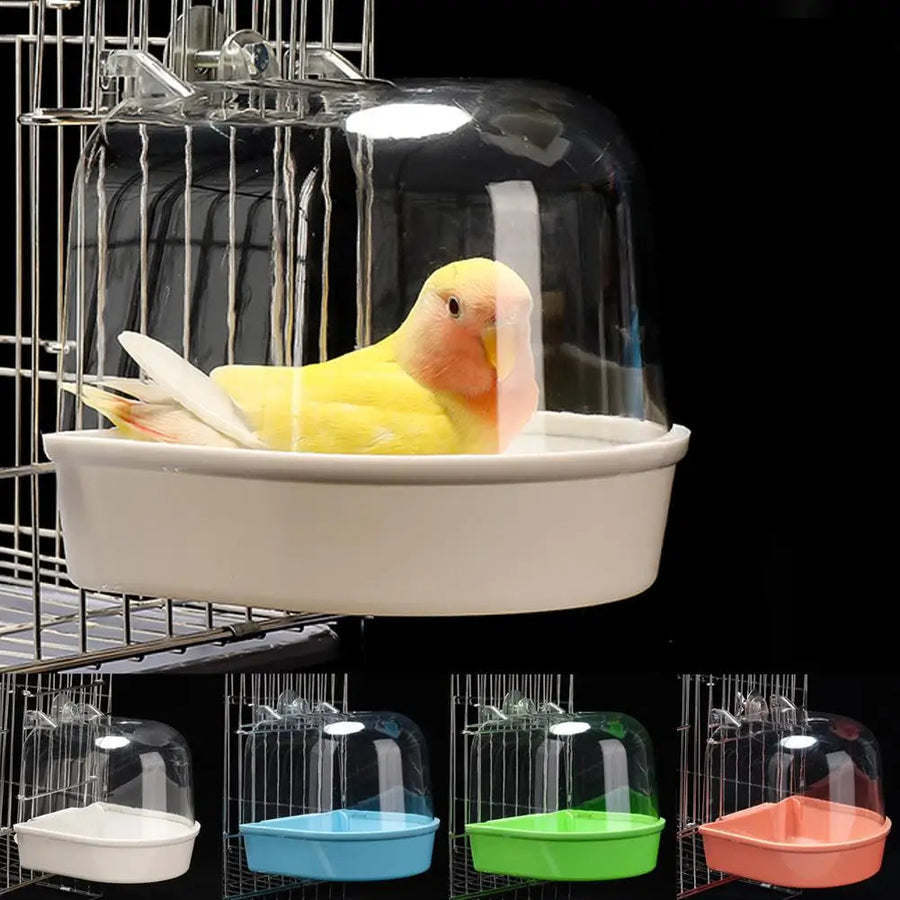 Hanging Bird Bath Cage Tub