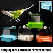 Hanging Bird Bath Cage Tub