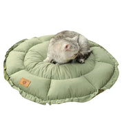 Round Plush Basket Bed For Pets