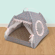 Floral Tent Cat Bed For Summer