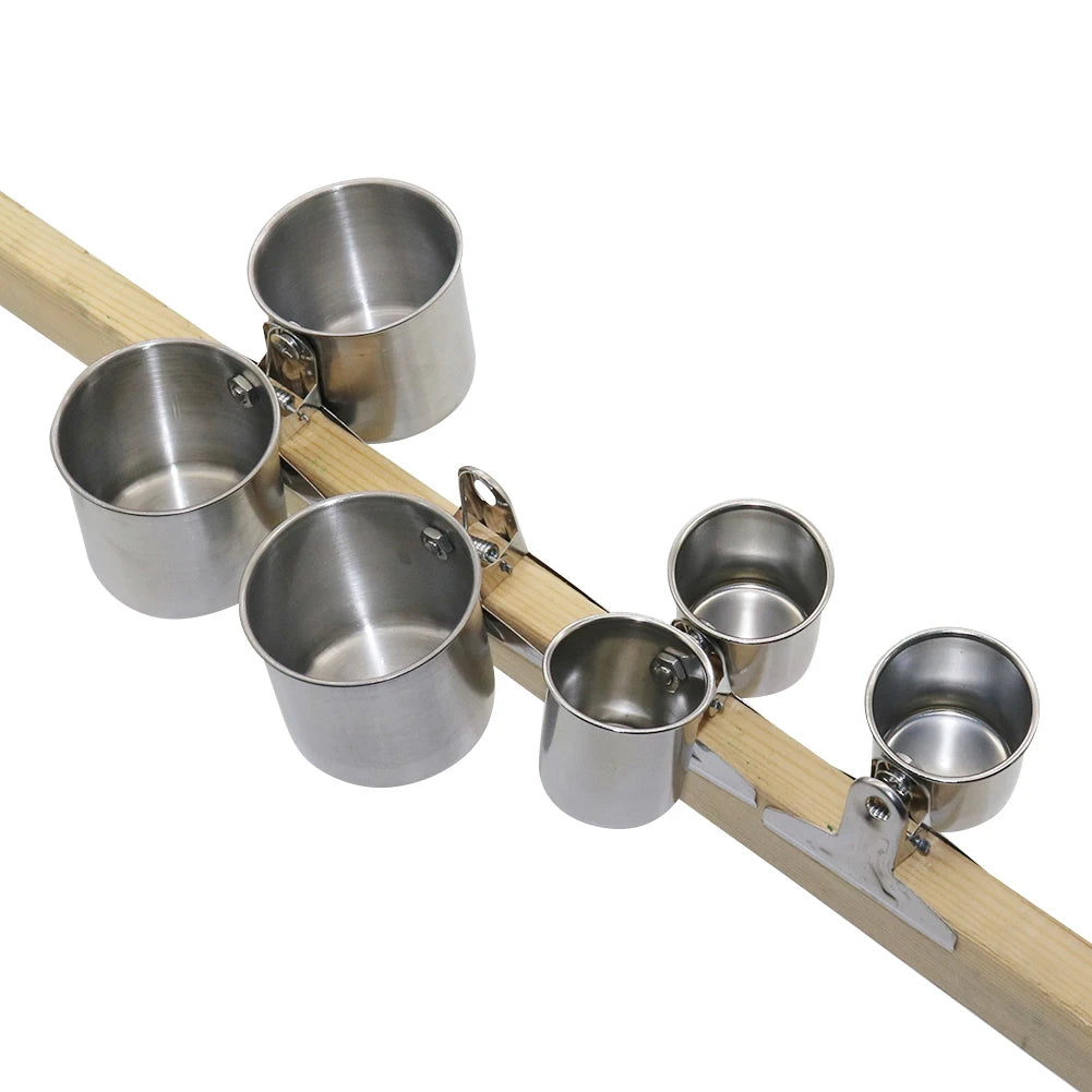 Clip-On Stainless Bird Feeding Bowl