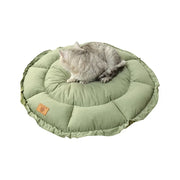 Round Plush Basket Bed For Pets
