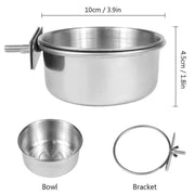 Stainless Steel Parrot Feeder Cup