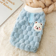 Bear Print Plush Pet Sweater Jacket