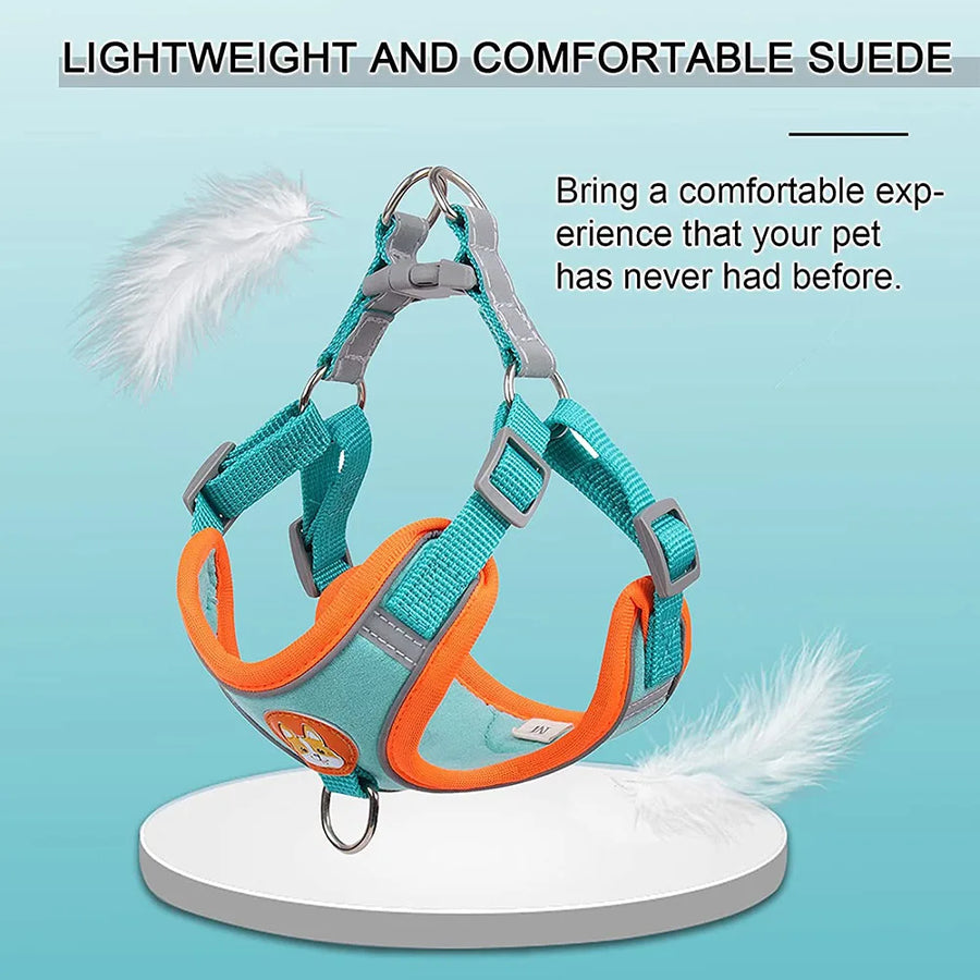 Step In Reflective Dog Harness Set