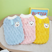 Bear Print Plush Pet Sweater Jacket