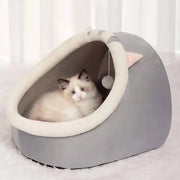 Semi Closed Warm Cat Nest Bed