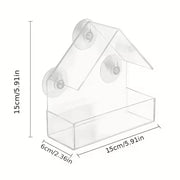 Clear Acrylic Window Bird Feeder