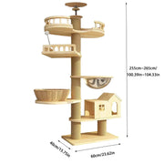 Solid Wood Cat Tree Tower