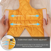 Adjustable pet vest with double-strand elastic tension, quilted design for comfort and secure fit