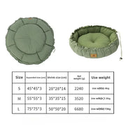 Round Plush Basket Bed For Pets