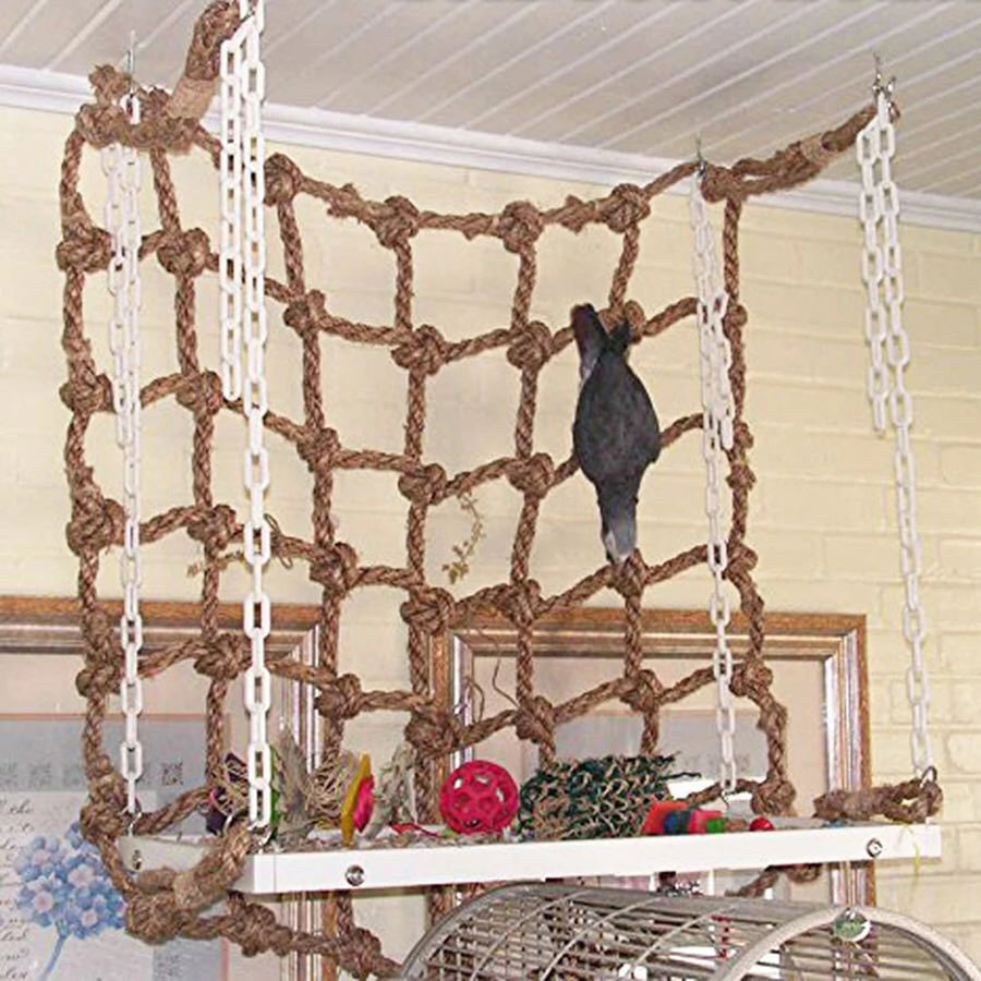 Rope Climbing Net Bird Toy