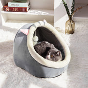 Semi Closed Warm Cat Nest Bed