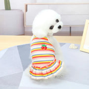 Ruffle Striped Party Dress For Pets