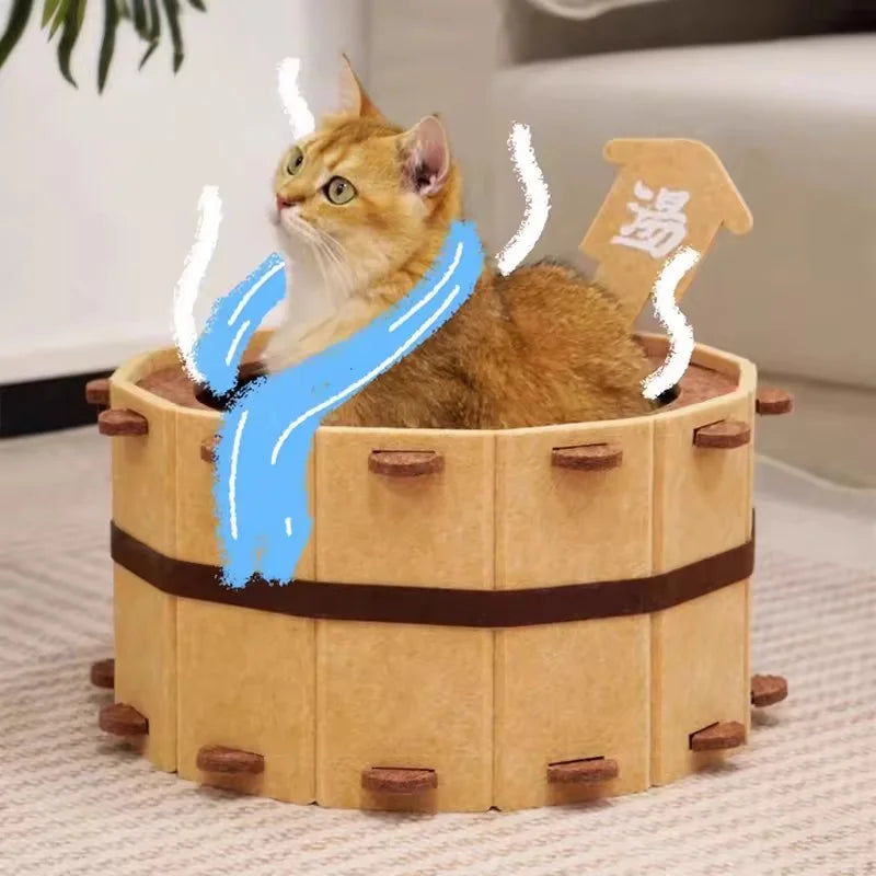 Felt Bathtub Cat House Scratching Bed