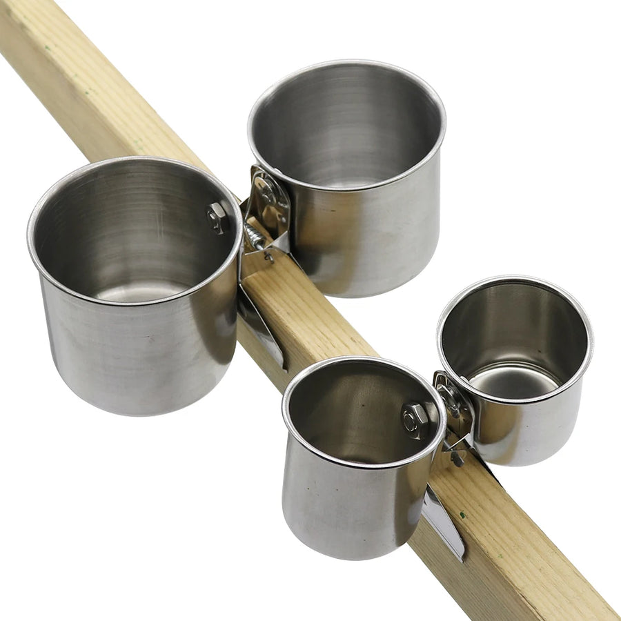 Clip-On Stainless Bird Feeding Bowl