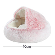 Round Plush Cave Bed For Cats