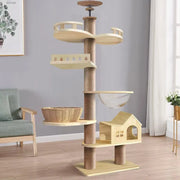 Solid Wood Cat Tree Tower