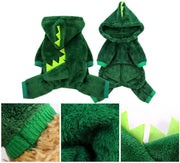 Dinosaur Fleece Hoodie For Cats Dogs
