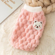 Bear Print Plush Pet Sweater Jacket