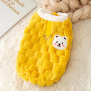 Bear Print Plush Pet Sweater Jacket