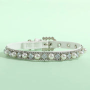 Pearl Rhinestone Pet Collar Necklace