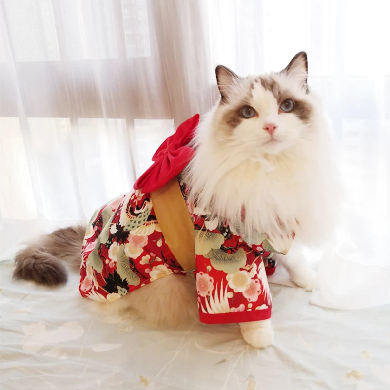 Japanese Kimono Outfit For Cats Dogs