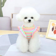 Ruffle Striped Party Dress For Pets