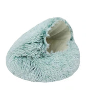 Round Plush Cave Bed For Cats