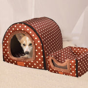 Star Print Foldable Pet House Bed