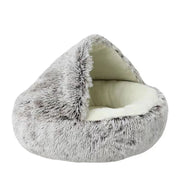 Round Plush Cave Bed For Cats