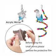 Seven Piece Wooden Bird Toy Set
