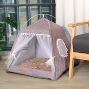 Floral Tent Cat Bed For Summer