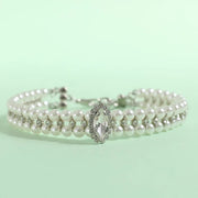 Pearl Rhinestone Pet Collar Necklace