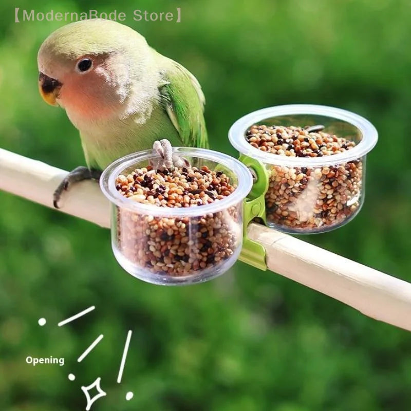 Clip-On Parrot Food Water Bowl